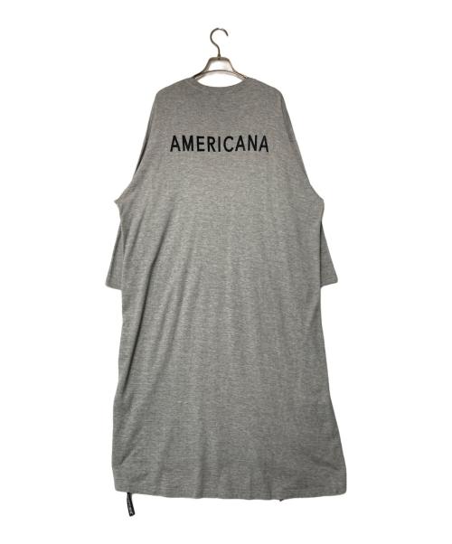 Americana（アメリカーナ）Americana (アメリカーナ) サイドジップカットソーワンピース グレー サイズ:表記なしの古着・服飾アイテム