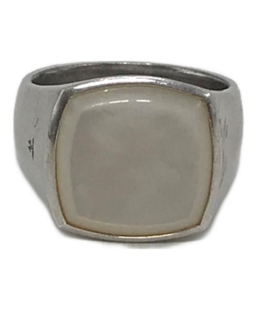 TOM WOOD（トムウッド）TOM WOOD (トムウッド) Cushion White Mother of Pearl Ring/クッションホワイトマザーオブパールリング サイズ:52（約11号）の古着・服飾アイテム