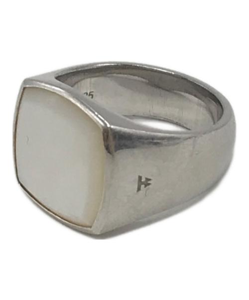 TOM WOOD（トムウッド）TOM WOOD (トムウッド) Cushion White Mother of Pearl Ring/クッションホワイトマザーオブパールリング サイズ:52（約11号）の古着・服飾アイテム