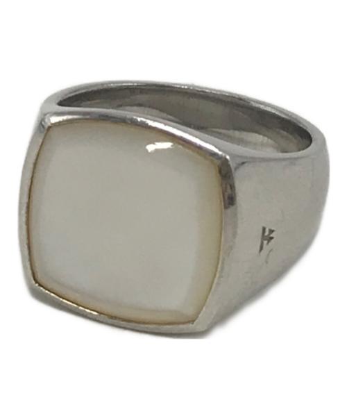 TOM WOOD（トムウッド）TOM WOOD (トムウッド) Cushion White Mother of Pearl Ring/クッションホワイトマザーオブパールリング サイズ:52（約11号）の古着・服飾アイテム