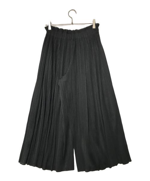 PLEATS PLEASE（プリーツプリーズ）PLEATS PLEASE (プリーツプリーズ) ワイドプリーツパンツ ブラック サイズ:2の古着・服飾アイテム