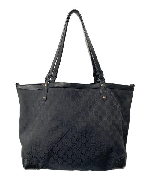 GUCCI（グッチ）GUCCI (グッチ) GGキャンバストートバッグ ブラックの古着・服飾アイテム