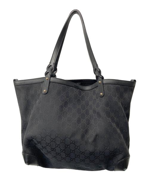 GUCCI（グッチ）GUCCI (グッチ) GGキャンバストートバッグ ブラックの古着・服飾アイテム