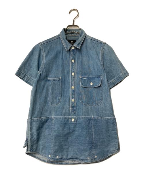 Snow peak（スノーピーク）snow peak (スノーピーク) Field Denim Pullover Short Sleeve フィールドデニムプルオーバーショートスリーブ SH-16SU201 インディゴ サイズ:2の古着・服飾アイテム