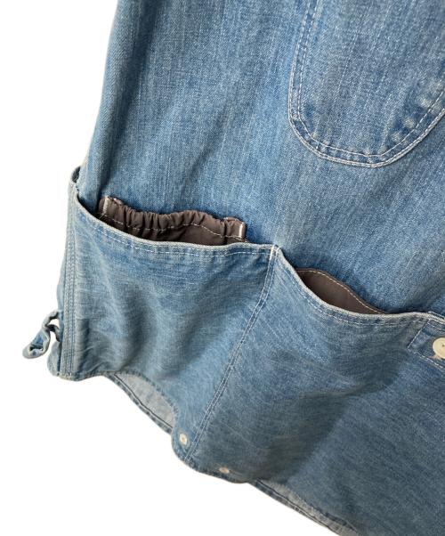 Snow peak（スノーピーク）snow peak (スノーピーク) Field Denim Pullover Short Sleeve フィールドデニムプルオーバーショートスリーブ SH-16SU201 インディゴ サイズ:2の古着・服飾アイテム