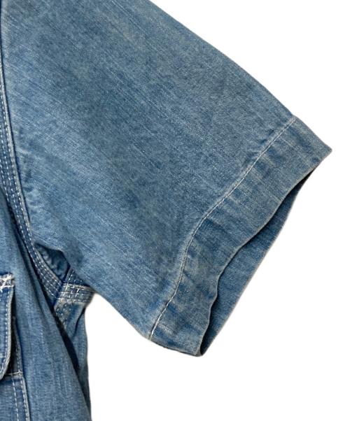 Snow peak（スノーピーク）snow peak (スノーピーク) Field Denim Pullover Short Sleeve フィールドデニムプルオーバーショートスリーブ SH-16SU201 インディゴ サイズ:2の古着・服飾アイテム