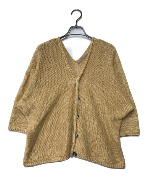 45R（フォーティファイブ・アール）45R (フォーティファイブ・アール) リネンカーディガン 2013 7-03-8029 ベージュの古着・服飾アイテム