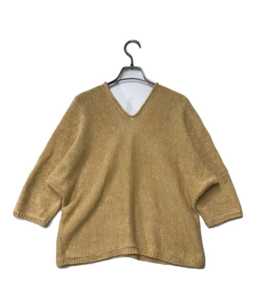 45R（フォーティファイブ・アール）45R (フォーティファイブ・アール) リネンカーディガン 2013 7-03-8029 ベージュの古着・服飾アイテム