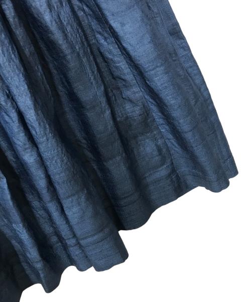 45R（フォーティファイブ・アール）45R (フォーティファイブ・アール) タッサーシルクスカート 7064012 インディゴ×ベージュ サイズ:3の古着・服飾アイテム