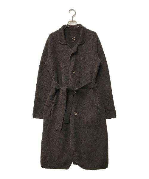 umii 908（ウミキューゼロハチ）umii 908 (ウミキューゼロハチ) アルパカ混ステンカラーコート ブラウン サイズ:2の古着・服飾アイテム