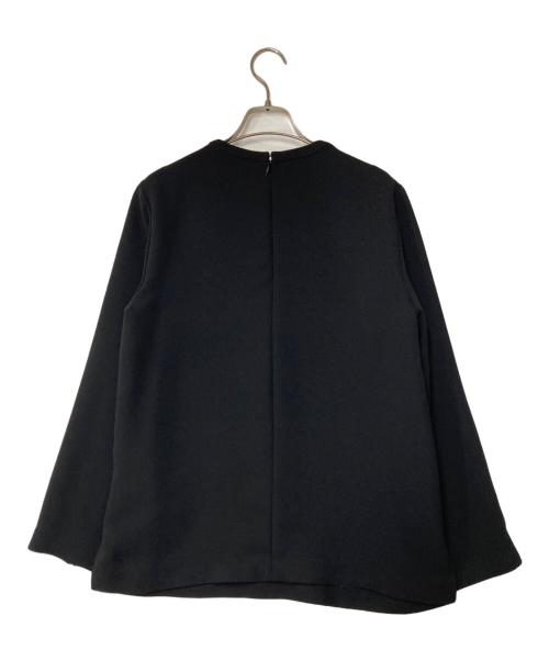 uncrave（アンクレイヴ）uncrave (アンクレイヴ) ウォッシャブルダブルクロス スリットスリーブ ブラウス BLUVSW0303 ブラック サイズ:1の古着・服飾アイテム