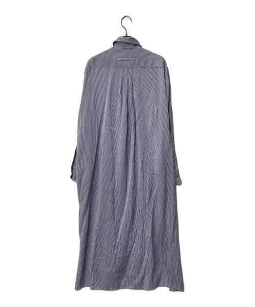 ticca（ティッカ）TICCA (ティッカ) シルクブレンドロングシャツ ブルー サイズ:FREEの古着・服飾アイテム