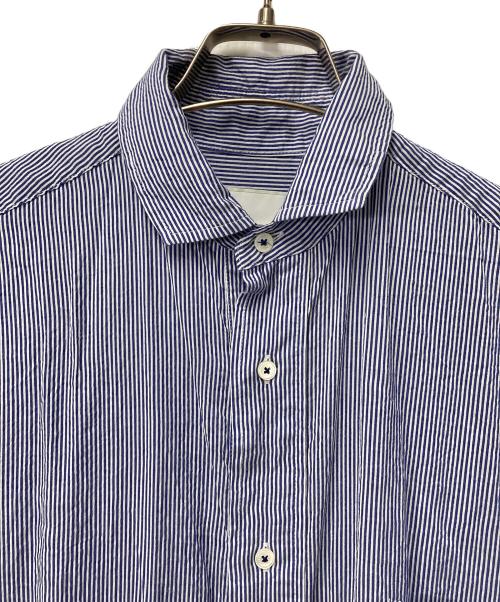 ticca（ティッカ）TICCA (ティッカ) シルクブレンドロングシャツ ブルー サイズ:FREEの古着・服飾アイテム