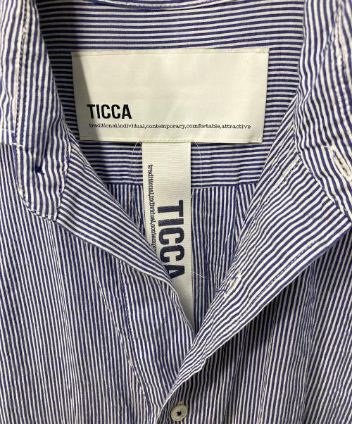 ticca（ティッカ）TICCA (ティッカ) シルクブレンドロングシャツ ブルー サイズ:FREEの古着・服飾アイテム