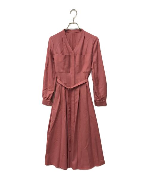 ANAYI（アナイ）ANAYI (アナイ) ウールアムンゼンポケットフレア ワンピース 10232714510 ピンク サイズ:36 未使用品の古着・服飾アイテム