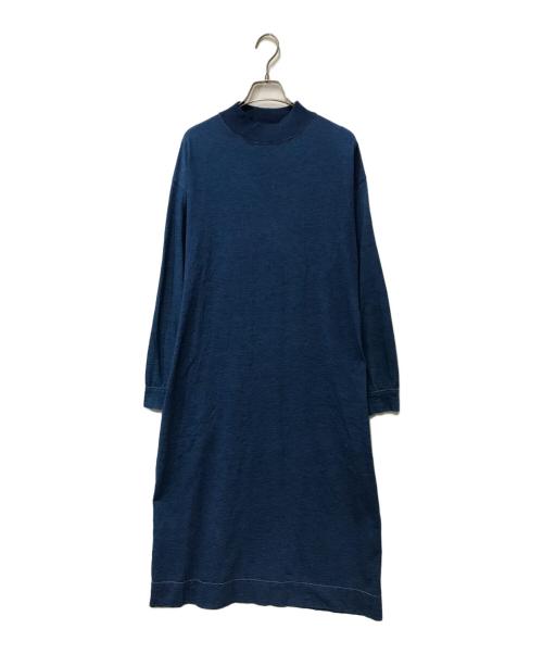 45R（フォーティファイブ・アール）45R (フォーティファイブ・アール) ハイネックワンピース インディゴ サイズ:-の古着・服飾アイテム