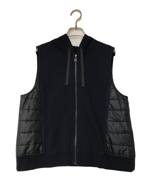 Leilian（レリアン）LEILIAN (レリアン) フード付きベスト ネイビー サイズ:13の古着・服飾アイテム