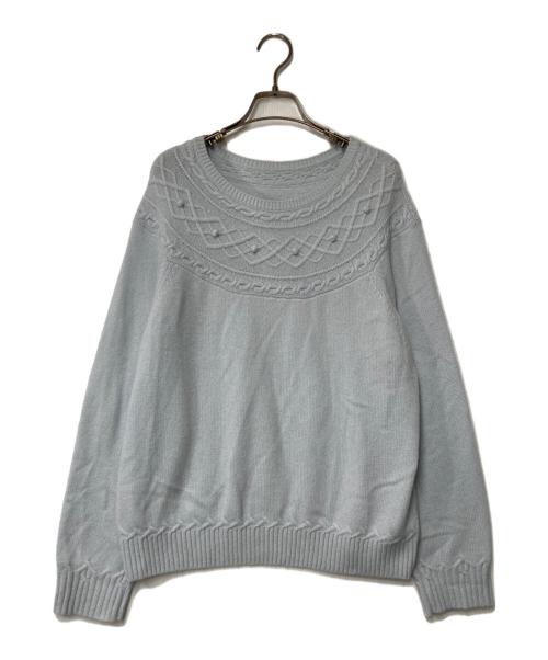 Leilian（レリアン）Leilian (レリアン) カシミヤニット ブルー サイズ:13の古着・服飾アイテム