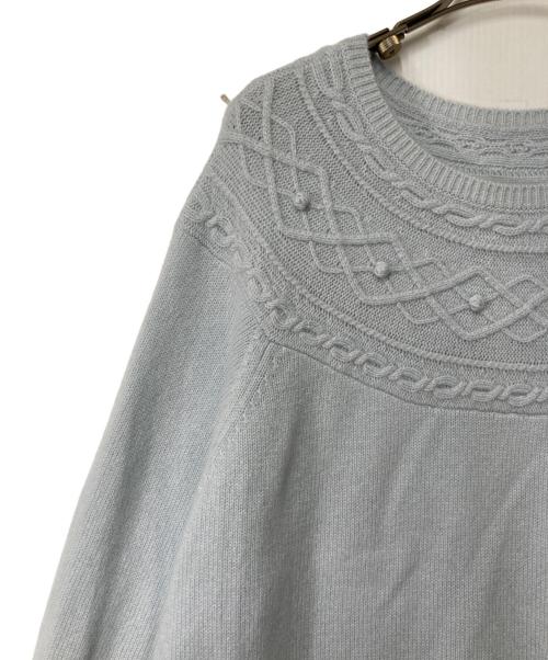 Leilian（レリアン）Leilian (レリアン) カシミヤニット ブルー サイズ:13の古着・服飾アイテム