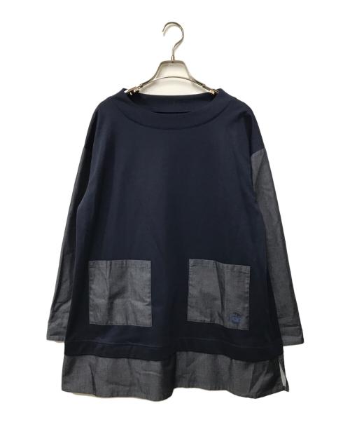 Leilian（レリアン）Leilian (レリアン) ドッキングプルオーバー 1402989 ネイビー サイズ:13の古着・服飾アイテム