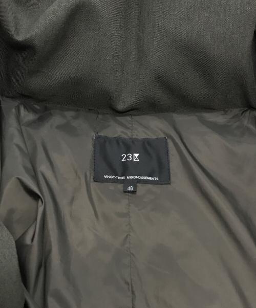 23区（ニジュウサンク）23区 (ニジュウサンク) シレータフタ ロング ダウンコート CM26SW0502 ブラウン サイズ:48の古着・服飾アイテム