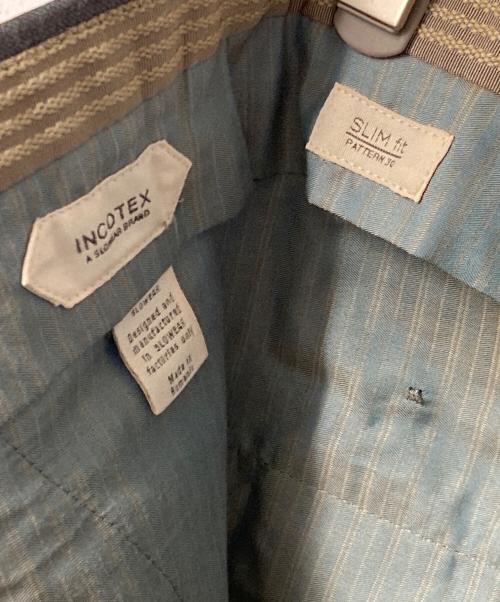 INCOTEX（インコテックス）INCOTEX (インコテックス) センタープレスパンツ グレー サイズ:48の古着・服飾アイテム