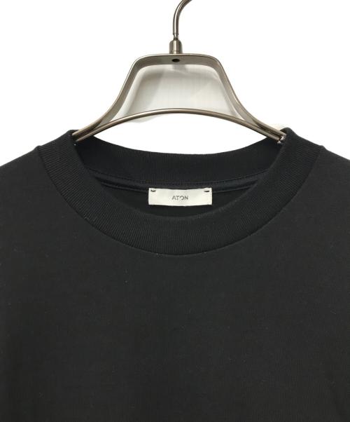 ATON（エイトン）ATON (エイトン) 12/- AIR SPININNG | OVERSIZED S/S T-SHIRT 7093984 スピニングオーバーサイズTシャツ ブラック サイズ:4の古着・服飾アイテム