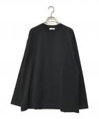 ATONエイトン）の古着「SUPIMA AIR 12 OVERSIZED L/S T-SHIRT 7093437 スーピマエアオーバーサイズTシャツ」｜ブラック