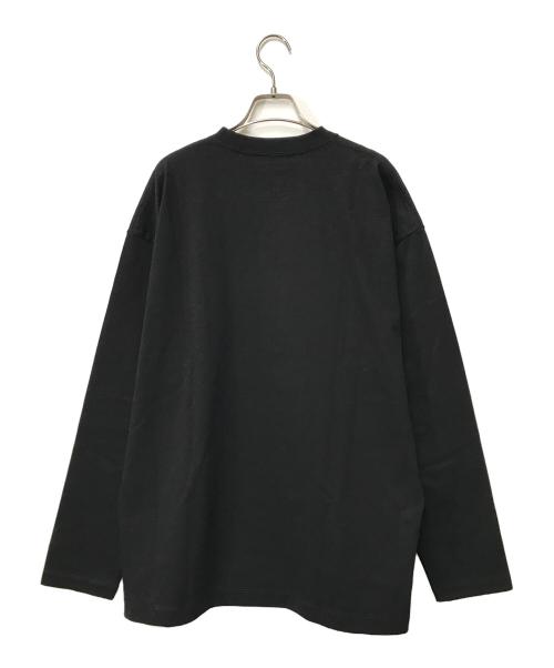 ATON（エイトン）ATON (エイトン) SUPIMA AIR 12 OVERSIZED L/S T-SHIRT 7093437 スーピマエアオーバーサイズTシャツ ブラック サイズ:4の古着・服飾アイテム