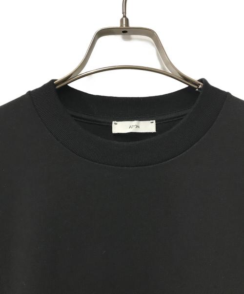 ATON（エイトン）ATON (エイトン) SUPIMA AIR 12 OVERSIZED L/S T-SHIRT 7093437 スーピマエアオーバーサイズTシャツ ブラック サイズ:4の古着・服飾アイテム