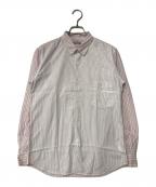 COMME des GARCONS HOMMEコムデギャルソン オム）の古着「ストライプシャツ」｜ホワイト×ピンク