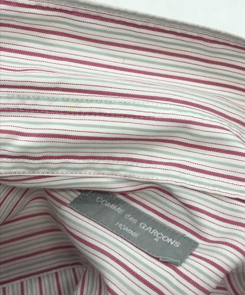 COMME des GARCONS HOMME（コムデギャルソン オム）COMME des GARCONS HOMME (コムデギャルソン オム) ストライプシャツ ホワイト×ピンク サイズ:不明の古着・服飾アイテム