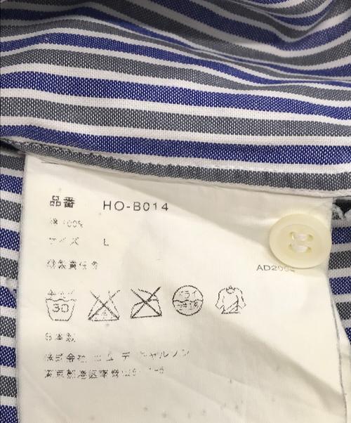 COMME des GARCONS HOMME（コムデギャルソン オム）COMME des GARCONS HOMME (コムデギャルソン オム) ストライプシャツ ネイビー×グレー サイズ:SIZE Lの古着・服飾アイテム