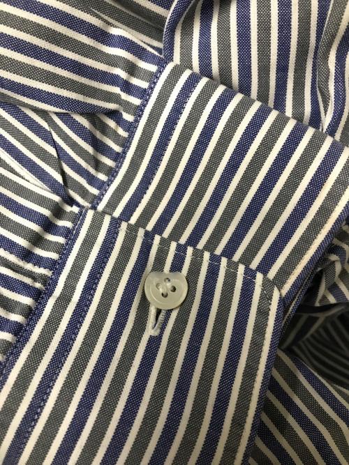 COMME des GARCONS HOMME（コムデギャルソン オム）COMME des GARCONS HOMME (コムデギャルソン オム) ストライプシャツ ネイビー×グレー サイズ:SIZE Lの古着・服飾アイテム