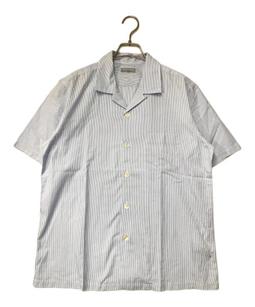 COMME des GARCONS HOMME（コムデギャルソン オム）COMME des GARCONS HOMME (コムデギャルソン オム) ストライプオープンカラーシャツ ブルー サイズ:Ｍの古着・服飾アイテム