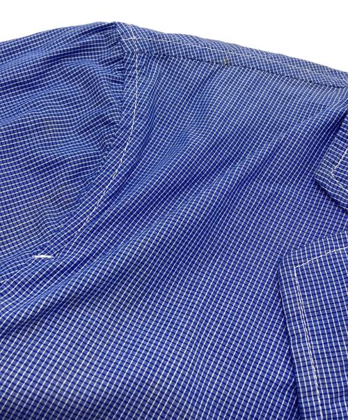 COMME des GARCONS HOMME（コムデギャルソン オム）COMME des GARCONS HOMME (コムデギャルソン オム) マイクロチェック シャツジャケット HO-J054 AD2004 アーカイブ ブルー サイズ:Ｌの古着・服飾アイテム