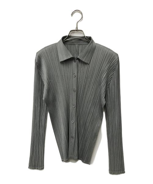 PLEATS PLEASE（プリーツプリーズ）PLEATS PLEASE (プリーツプリーズ) プリーツシャツ グレー サイズ:SIZE 3の古着・服飾アイテム