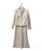 ANAYIアナイ）の古着「ミックスツィード ワンピースセットアップ 10221110030/10221114030」｜アイボリー