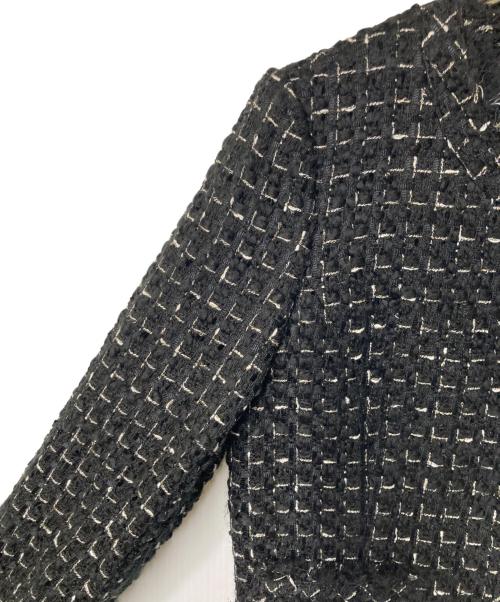 ANAYI（アナイ）ANAYI (アナイ) ツイードノーカラージャケット ブラック サイズ:36の古着・服飾アイテム