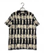 NAMACHEKOナマチェコ）の古着「TSIVOT SHORT SLEEVE ショートスリーブ」｜ブラック×ベージュ