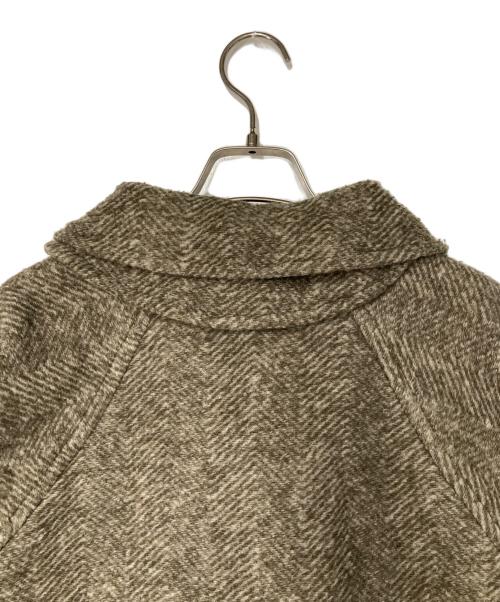 Spick and Span（スピック＆スパン）Spick and Span (スピックアンドスパン) Wスライバーヘリンボーンボリュームコート ブラウン サイズ:38の古着・服飾アイテム