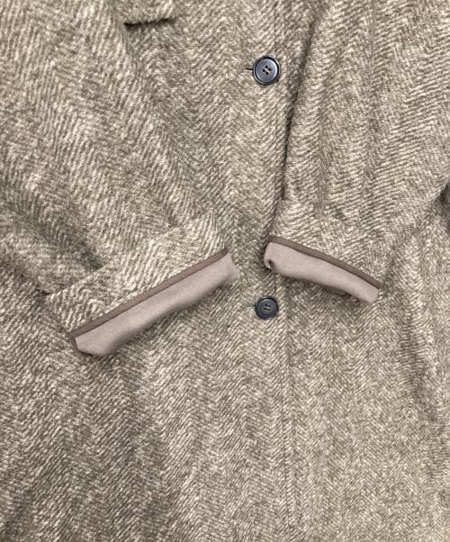 Spick and Span（スピック＆スパン）Spick and Span (スピックアンドスパン) Wスライバーヘリンボーンボリュームコート ブラウン サイズ:38の古着・服飾アイテム
