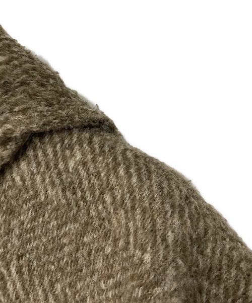 Spick and Span（スピック＆スパン）Spick and Span (スピックアンドスパン) Wスライバーヘリンボーンボリュームコート ブラウン サイズ:38の古着・服飾アイテム