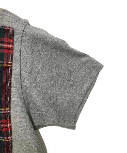 COMME des GARCONS（コムデギャルソン）COMME des GARCONS (コムデギャルソン) チェック パッチワーク Tシャツ OB-T023 AD2008 グレー サイズ:Ｍの古着・服飾アイテム