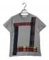 COMME des GARCONS（コムデギャルソン）の古着「チェック パッチワーク Tシャツ OB-T023 AD2008」｜グレー