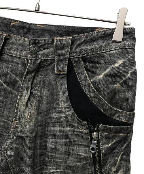 PPFM（ピーピーエフエム）PPFM (ピーピーエフエム) ダメージデニムパンツ 35-09PG12 グレー サイズ:-の古着・服飾アイテム