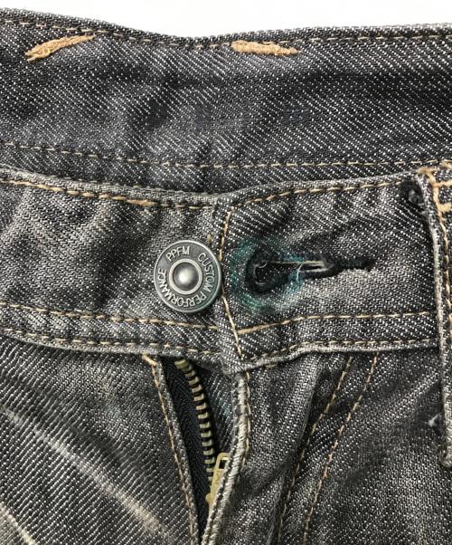 PPFM（ピーピーエフエム）PPFM (ピーピーエフエム) ダメージデニムパンツ 35-09PG12 グレー サイズ:-の古着・服飾アイテム