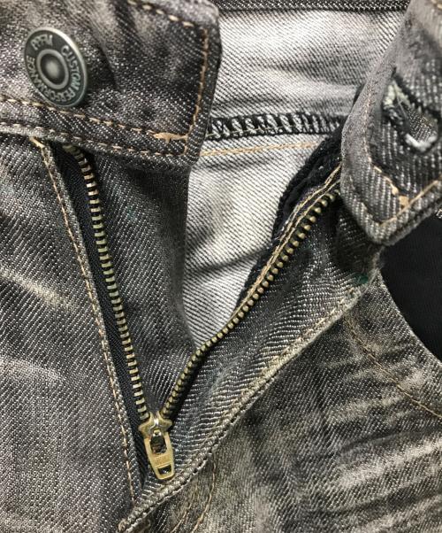 PPFM（ピーピーエフエム）PPFM (ピーピーエフエム) ダメージデニムパンツ 35-09PG12 グレー サイズ:-の古着・服飾アイテム