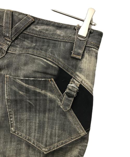 PPFM（ピーピーエフエム）PPFM (ピーピーエフエム) ダメージデニムパンツ 35-09PG12 グレー サイズ:-の古着・服飾アイテム