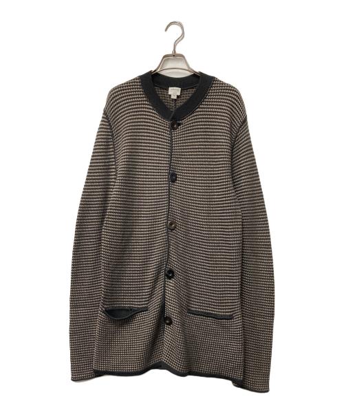 ARMANI COLLEZIONI（アルマーニ コレツィオーニ）ARMANI COLLEZIONI (アルマーニ コレツィオーニ) カーディガン ブラウン×グレー サイズ:52の古着・服飾アイテム
